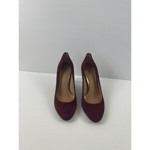 Coach Women's Dark Red Velvet High Heels Size 6 B